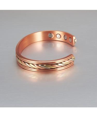 Enercoppex Copper Bracelet for Arthritis Relief | Pure Copper & 3500 Gauss Magnets | Healthy Joint Treatment Jewelry - Buy Online on GoSupps.com