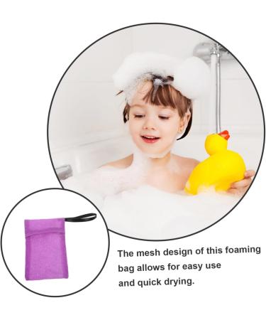 VINTORKY Soap Pouch for Shower Nylon Bar Soap Scrubber Pouch Soap Bags Purple Bar Soap Scrubber - Buy Online on GoSupps.com