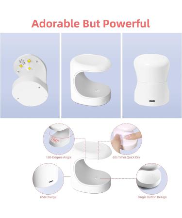 YUANNING Mini UV Gel Nail Lamp - Compact Cure Light for Gel Nails - Buy Online on GoSupps.com