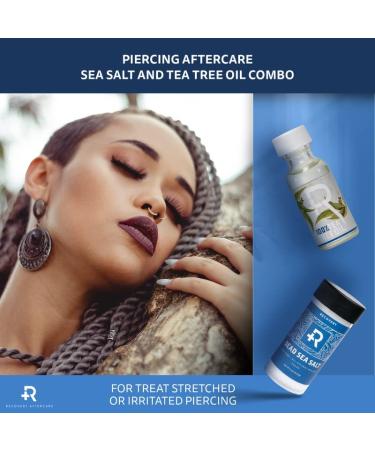 Recovery Aftercare Sea Salt & Tea Tree Oil Combo - Natural Soothing Piercing Aftercare Solution for International Shipping - Buy Online on GoSupps.com