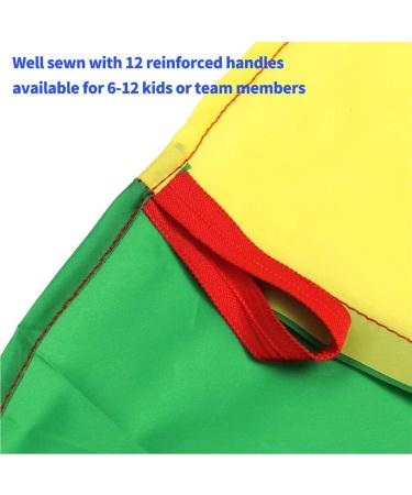 12ft Kids Rainbow Parachute for Outdoor Team Games and Family Entertainment - Buy Online on GoSupps.com