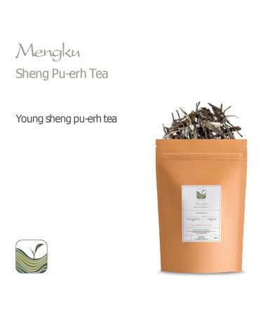 Buy Mengku Pu-Erh Tea from Yunnan China - Premium Sheng Chinese Loose Leaf Puerh - 100g Organic Puer Tea for Wellness - Buy Online on GoSupps.com