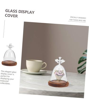 Zerodeko 3pcs Angel Glass Cover Heart Shaped Cake Pans Blue Plant Pots Indoor Desktop Stand Tiny Containers Floral Decor Rose Dome Food Glass Dome Faux Plants Vase Wooden Wedding Cake Stand - Buy Online on GoSupps.com
