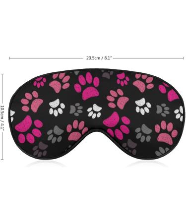 Buy Pink Animal Paws Print Sleep Mask for Women | Adjustable Eye Shades with Elastic Strap | Comfortable Sleeping Cover - Buy Online on GoSupps.com
