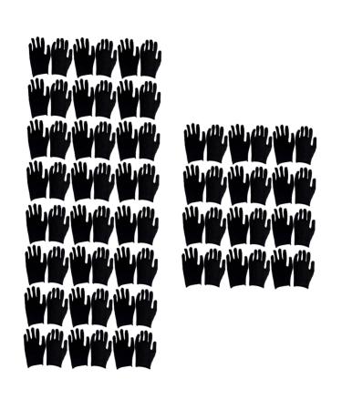Healeved 36 Pairs Cotton Gloves Black Rubber BBQ Grill Work for Men Comfortable Working Gloves Kitchen Cleaning Gloves Black Mechanic Gloves Mechanics Gloves for Men Lotion Child Non-Slip