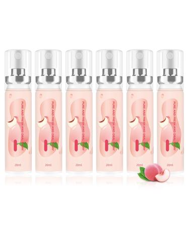 6PCS Oral Breath Spray Fruit Flavor Mouth Spray Breath Freshener Oral Care Portable Long Lasting Refreshing Mouth Spray Peach