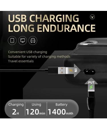 Men's Professional Rechargeable Hair Clipper - USB Charging Ideal for Bald Heads & Beard Trimming - Buy Online on GoSupps.com