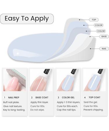 MAYCHAO Blue Gel Nail Polish 1Pc Baby Blue Gel Polish 15ML Soak Off UV LED Light Blue Gel Nail Polish Nail Art Starter Manicure Salon DIY at Home 0.5 OZ Baby Blue-1 - Buy Online on GoSupps.com