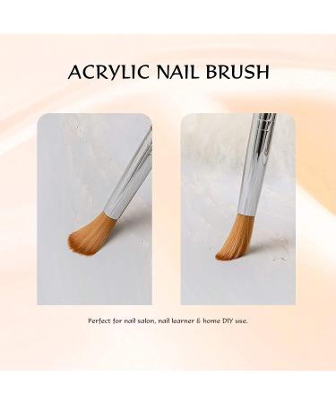 Aokitec #12 Oval Crimped Sable Acrylic Nail Brush - Wood Nail Art Tool for Acrylic Application - Buy Online on GoSupps.com