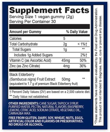 Sambucol Black Elderberry Gummies - 30 Count | Immune Support & Antioxidants - Buy Online on GoSupps.com