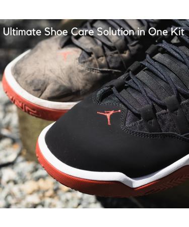Squeaky Clean Premium Shoe & Trainer Cleaning Kit - 200ml Foam Cleaner for Various Materials - Includes Brush & Cloth - 3 Kits - Buy Online on GoSupps.com