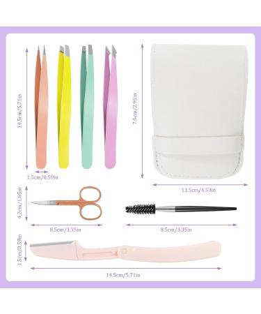 Eyebrow Tweezers Plucking 7 Pieces Eyebrow Tweezers Professional Tweezers Set Made of Stainless Steel Tweezers Eyebrow for Removal of Ingrown Hair Eyebrow Plucking for Men and Women - Buy Online on GoSupps.com