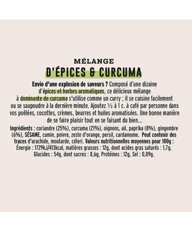 Turmeric Delight - Spice Mix - Exclusive Recipe - Ideal for Curry and Home Preparations - Packaged in France - Aromatic Spice - Buy Online on GoSupps.com