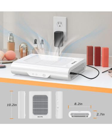 Gelpal Professional Nail Dust Collector for Acrylic Nails | Electric Nail Vacuum Fan | Low Noise | Nail Polishing and Salon - White - Buy Online on GoSupps.com