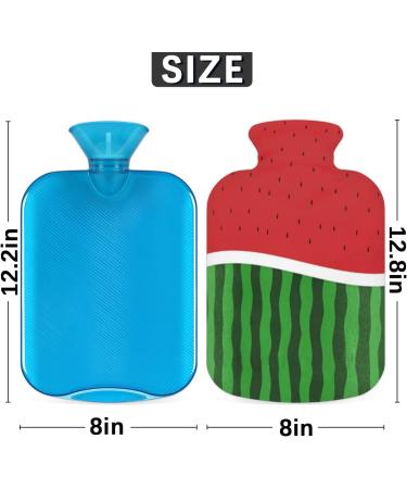 Watermelon Heat Bottle with Fluffy Cover - 2L Hot Water Bottle for Comfort & Pain Relief | Cozy Nights for All Ages - Buy Online on GoSupps.com