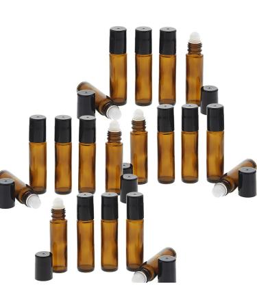 Buy 20-Pack Brown Glass Deodorant Sticks 10ml | Kosmetex Empty Roll-On Bottles for DIY Fillable Deodorants - Buy Online on GoSupps.com