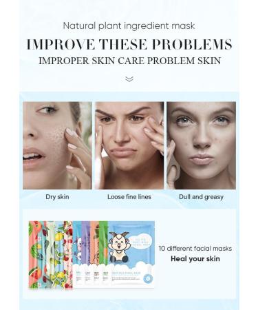 Hydrating Facial Mask with Hyaluronic Acid and Niacinamide 30 Sheets - Buy Online on GoSupps.com