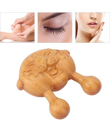 Sandalwood Facial Massage Comb - Wooden Gua Sha for Neck Eyes and Face - Small Tiger Shape - Buy Online on GoSupps.com