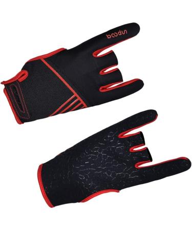 Heallily Professional Non-Slip Bowling Gloves - Comfortable Half-Finger Accessories (L/XL Red) - International Shipping Available - Buy Online on GoSupps.com