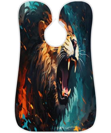 Fierce Lion Beard Bib Apron | Beard Hair Catcher for Men | Perfect Gift for Dad & Husband | Includes 2 Suction Cups | Ideal for Father's Day & Anniversaries - Buy Online on GoSupps.com