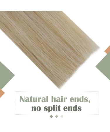 Laavoo Long Microbeads Extensions | 55cm Human Hair Weft | #18/613 Ash Blonde Highlights | Eze Micro Treats - Buy Online on GoSupps.com