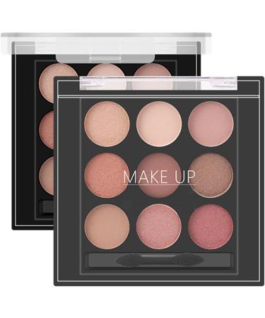 9 Color Eyeshadow Pallet | Shimmer Eyeshadow Palette Shimmer Eye Shadows Nude and Earth Tones Eye Shadow Long Lasting 02# - Buy Online on GoSupps.com