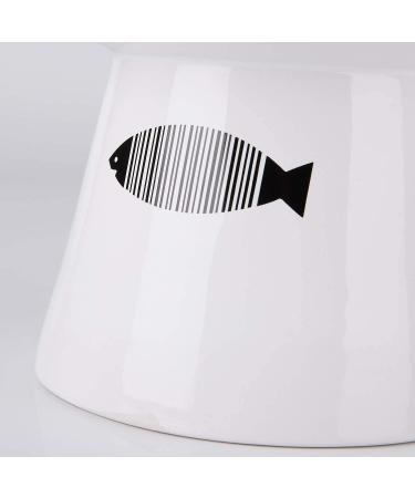 Yangbaga Cat Raised Food/Water Bowl for Elder Big Cats  Non-Skid 4.8x6.4in Premium Ceramic Cat Bowls with Stand  Sturdy and Anti-Fall White - Buy Online on GoSupps.com
