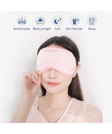 4 Pack Silk Sleep Masks | Soft Satin Eye Covers for Comfortable Sleep | Light Blocking Eye Masks for Travel & Naps | Gifts in Black Silver Pink & Leopard Print - Buy Online on GoSupps.com