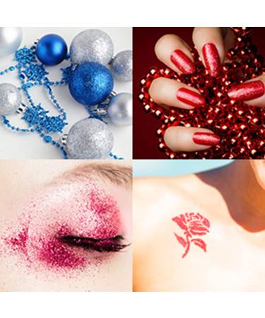 Glitter Tattoos Kit - 24 Colors Waterproof Temporary Tattoos with Stencils, Brushes, Glue, Ink - Body Nail Art, Festival Party - 4 Bottles Ink Included - Buy Online on GoSupps.com