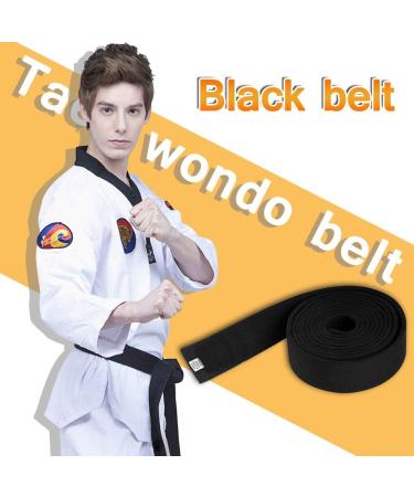 Freshday High-Grade 8.6ft Black Karate Belt for Taekwondo & Judo - Soft Fabric - Buy Online on GoSupps.com