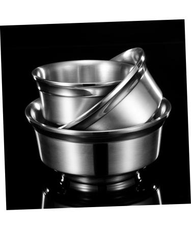 Solust 3-Piece Stainless Steel Bowl Set | Soup Salad & Rice Bowls | Heat-Resistant Double-Layer Design | Perfect for Fermented Dishes & more - Buy Online on GoSupps.com