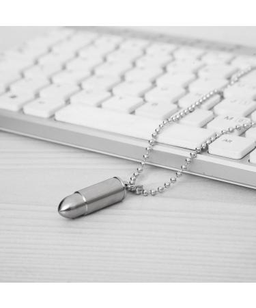 TI-EDC Mini Pill Fob - Titanium Bullet Design Pill Holder Lightweight & Waterproof Perfect for Keychain & Necklace - Buy Online on GoSupps.com