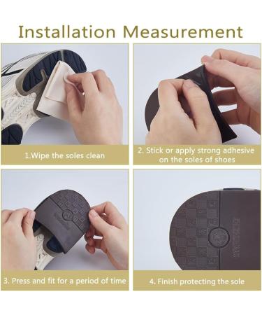 DICOSMETIC 2 Pairs Repair Sole Pads - 7mm Thick Anti-Slip Rubber Shoe Protector for Sneakers & Leather Shoes - Coconut Brown Replacement Heel Grips - Buy Online on GoSupps.com