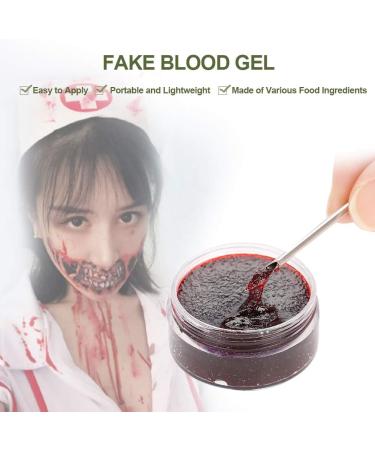  Pongnas Fake Blood Gel Professional Paint Oil for Face and Body Fake Clots Blood Gel Vampire Scars Halloween Bruises (Non-Toxic Gentle on Skin and Easy to Apply) (15ml) - Buy Online on GoSupps.com