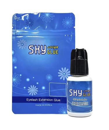 Super Strong Sky D Eyelash Extension Glue 5ml - Professional Black Bonding Adhesive for Long Lasting Semi Permanent Individual Lash Extensions - 3-4s Fast Drying / 4-6 Week Retention