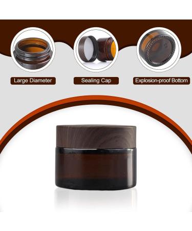 SUQURTOM 10-Pack 30ml Amber Glass Containers - Refillable Jars for Creams Lotions & Essential Oils | Durable Brown Cosmetic Storage - Buy Online on GoSupps.com