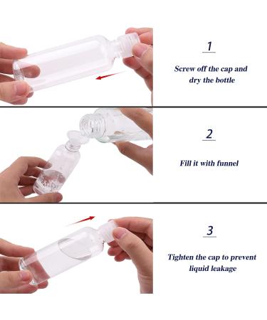 20PCS 100ml Clear Plastic Cosmetic Dispenser Bottles - Ideal for Travel Shampoo, Body Soap, Toner, Lotion - Flip Cap, Transparent - Buy Online on GoSupps.com