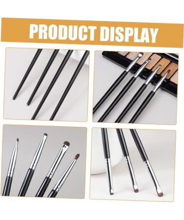 PLAFOPE 4pcs Eye Shadow Brush Set Eyeshadow Brush Makeup Eyeliner Brush Eye Makeup Kit Black  - Buy Online on GoSupps.com