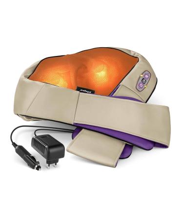 Physa neck massage device neck and shoulder massage device massage pillow phy-24nm-1 (beige heat function 8 massage heads 2 rotary directions)