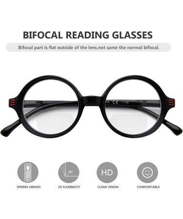 Eyekepper 4-Pack Bifocal Reading Glasses for Women - Small Lens Round Bi-focal Readers (Clear Lens Mixed Colors 3.0x) - International Shipping Available - Buy Online on GoSupps.com