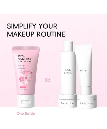 AKARY Sakura Facial Moisturizer Tone-up Cream Glow Face Moisturizer Cream Lazy Face Lotion Delicate & Shine Skin Hydrating Even Tone Lightweight Nourishing Facial Skin Instant Glow 1.76oz - Buy Online on GoSupps.com
