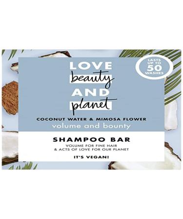 Shampoo Bar - Volume and Bounty Coconut Water & Mimosa Flower LOVE BEAUTY AND PLANET Solido Shampoo Normal Hair Damen 90 gr Saponetta