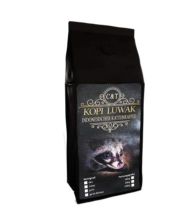 C&T Kopi Luwak Coffee 200g Whole Beans | Rare Indonesian Cat Coffee Beans | Luwak Coffee Arabica Coffee Beans from Free-Range Animals