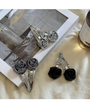 AJTUTUS Girls Hair Clip with Rose Women Kid Hairgrips Rose Headdress Barrettes Flower Shape Sweet 2000s Girls Hairpin - Buy Online on GoSupps.com