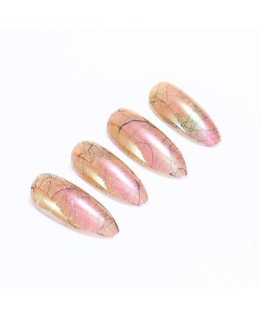 Brishow Yellow Short Artificial Nails | 24-Piece Ballerina Acrylic Press-On Fake Nails for Women & Girls - Buy Online on GoSupps.com