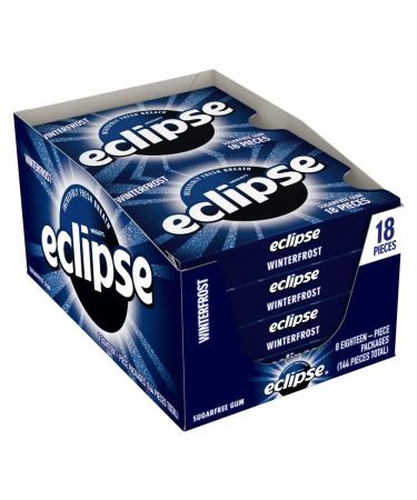 Eclipse Winter Frost Sugarfree Gum, 18 Piece (Pack of 8)