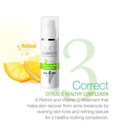MD Complete 3-Step Professional Acne Clearing System | Salicylic Acid Benzoyl Peroxide Treatment Retinol Serum - Clear Acne Fast - Buy Online on GoSupps.com