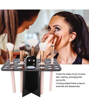 Buy 26-Hole Makeup Brush Dry Rack - Air Drying Holder for Cosmetics & Nail Brushes - Black - Buy Online on GoSupps.com