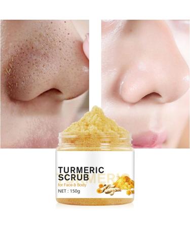 Hocossy Turmeric Body Scrub - 150ML for Acne, Dark Spots, Hyperpigmentation, and Smooth Skin - Buy Online on GoSupps.com