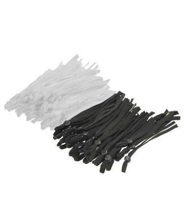 ORYOUGO 100 Pieces Sewing Elastic Band Cord with Adjustable Buckle Stretchy Mask Earloop Lanyard Earmuff Rope DIY Mask Making Supplies